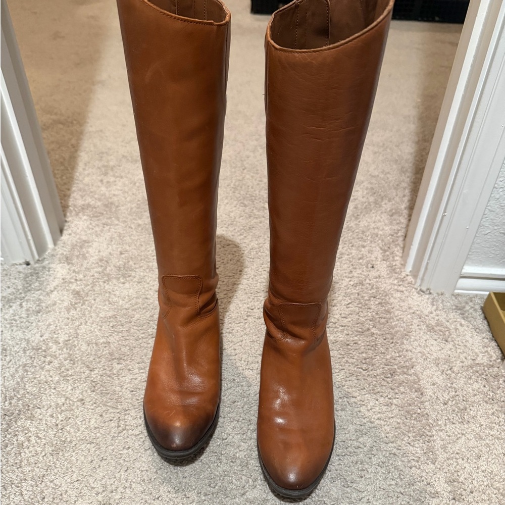 Sam Edelman size 6 Women's Tall Leather Riding Boots - Brown